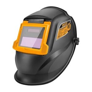 INGCO Auto Darkening Welding Helmet Solar Powered Welding Mask 90×35mm 2 Arc Sensor 1/5000s Switching time DIN 16 UV/IR Protection Welding Hood