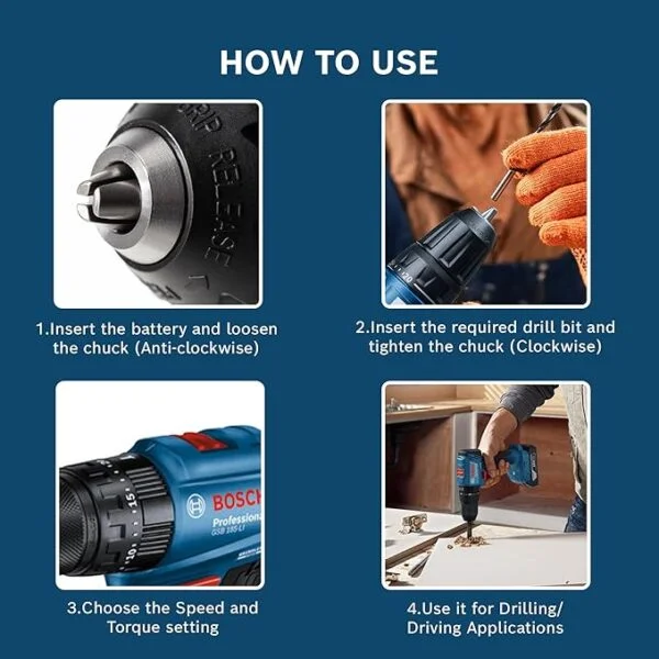 BOSCH GSB-185 for drilling wood sheet metal and driving screws Price 11000/. - Image 3