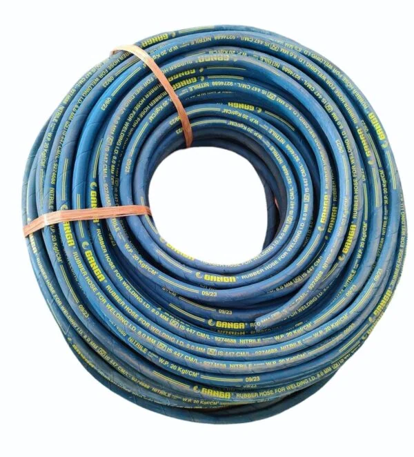 GANGA Rubber Gas Welding Hose Pipe ISI Mark For Gas Cutting Torch Heavy Duty Per Meter Price - Image 2