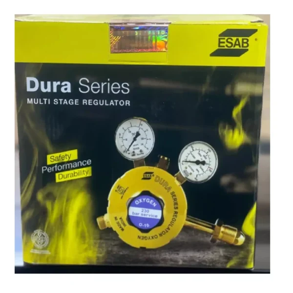 NDUSTRIAL PRODUCTS ESAB Double Stage Double Gauge Regulator DURA OXYGEN 0-10 Esab - Image 2