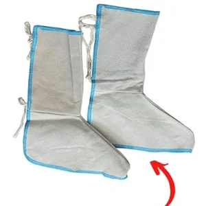 LEATHER LEG GAURD Long Leg Guard Made of Split Leather Shoe Protector Heat and Abrasion Resistant Welding Spats Shoes Cover Welder Working Tool 1pair Price 120/.