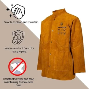 Leather Welding Jacket Heat-Resistant Flame-Resistant Welding Protection For Sparks Heavy Duty Protection for MIG-TIG Stick Welding Works Offer Price 1750/.