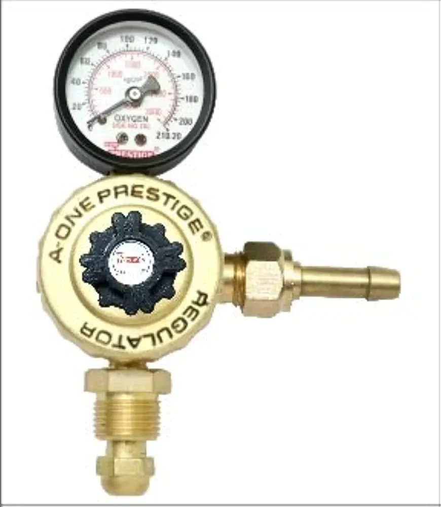 OXYGEN Single Stage Single Gauge Meter Gas Regulator A-One Prestige Brass Body Get Best Price Contact 9082404995 - Image 4