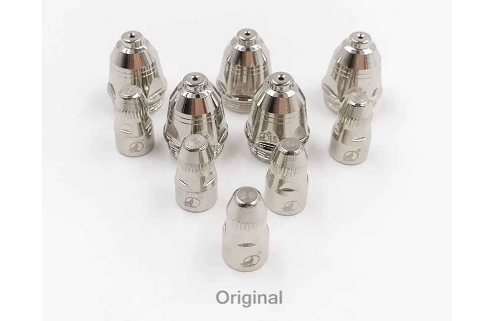 P-80 Plasma Nozzle Black Wolf Cutting Consumable Cutter Torch Nozzle Tips Electrode 1.5 mm Nozzle+Electrode CUT 80-100 AMP Plasma Cutting Torch 10Pcs Set Price 1100/.