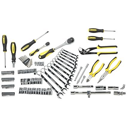 STANLEY STMT81243 110-Piece High Quality Multi-Toolkit containing Pliers Spanners Drivers Sockets Bits Wrenches & Ratchets for Home DIY & Professional Use 1-Year Warranty Yellow & Black Get Best Offer Price 8900/. - Image 9