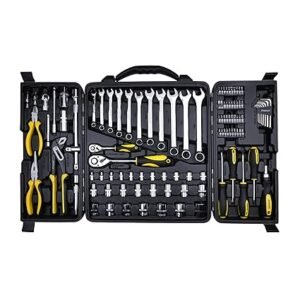 STANLEY STMT81243 110-Piece High Quality Multi-Toolkit containing Pliers Spanners Drivers Sockets Bits Wrenches & Ratchets for Home DIY & Professional Use 1-Year Warranty Yellow & Black Get Best Offer Price 8900/.